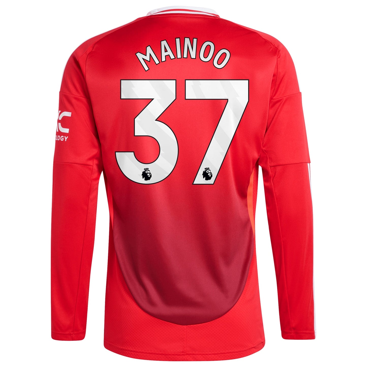 Manchester United Home Shirt 2024-25 - Long Sleeve with Mainoo 37 printing - Red