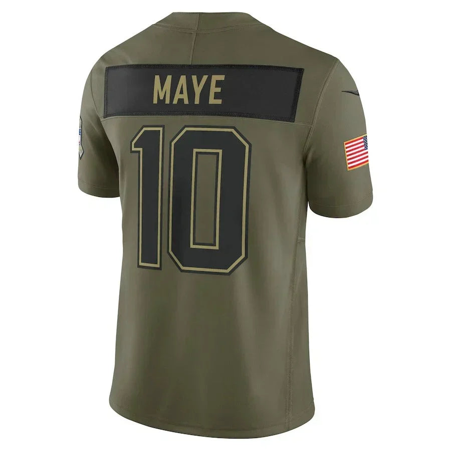 New England Patriots Drake Maye 2025 Salute To Service NFL Limited Jersey