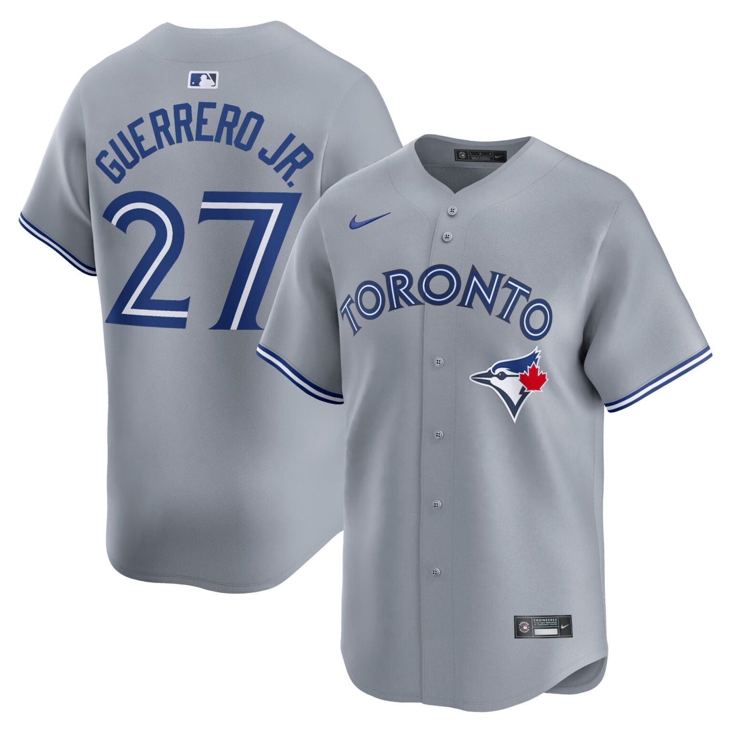 Vladimir Guerrero Jr Toronto Blue Jays Road Limited Jersey Grey