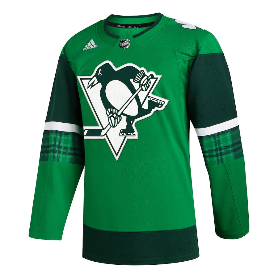 Men's Pittsburgh Penguins  Kelly Green 2023 St. Patrick's Day Primegreen Authentic Jersey