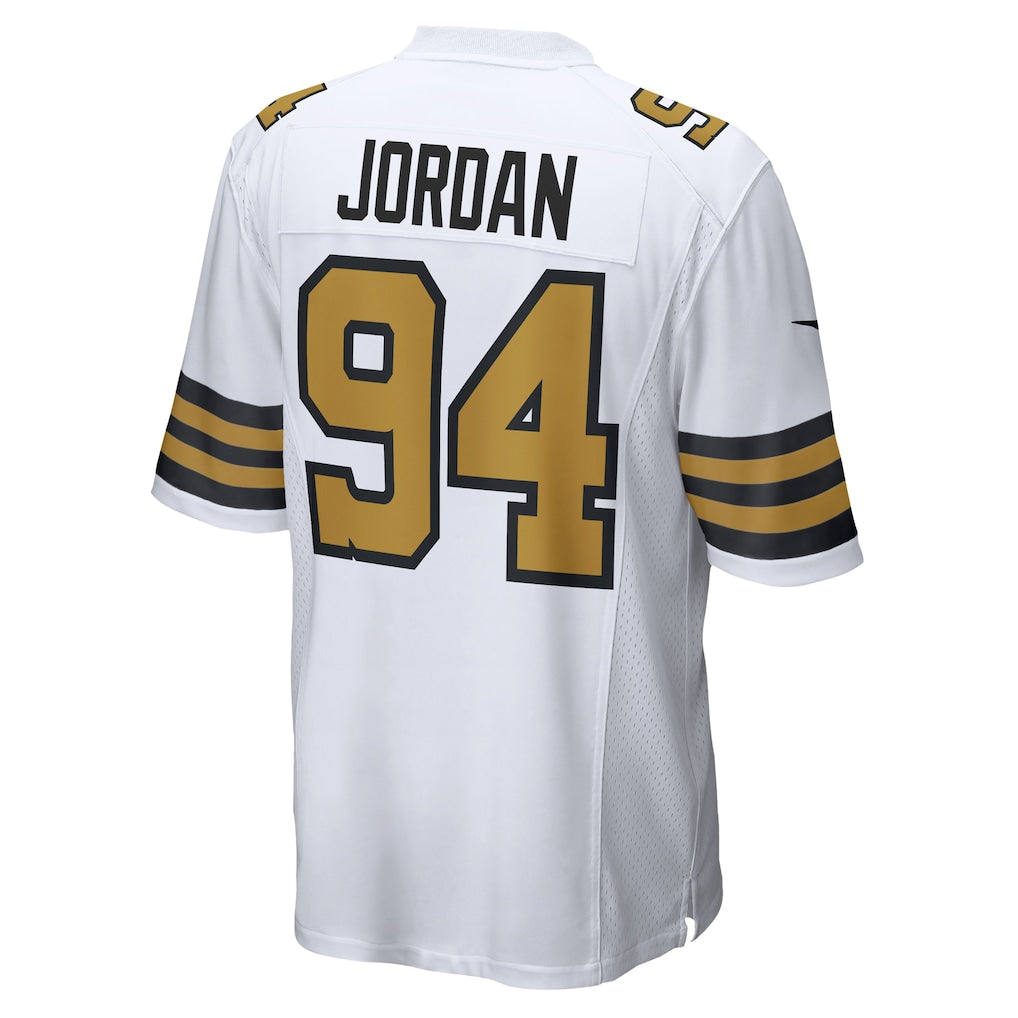 NO.Saints #94 Cameron Jordan White Alternate Game Jersey