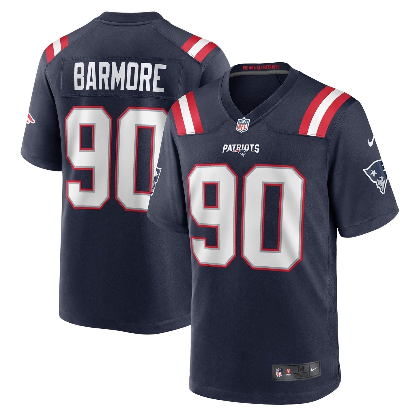 Christian Barmore New England Patriots    Game Jersey - Navy