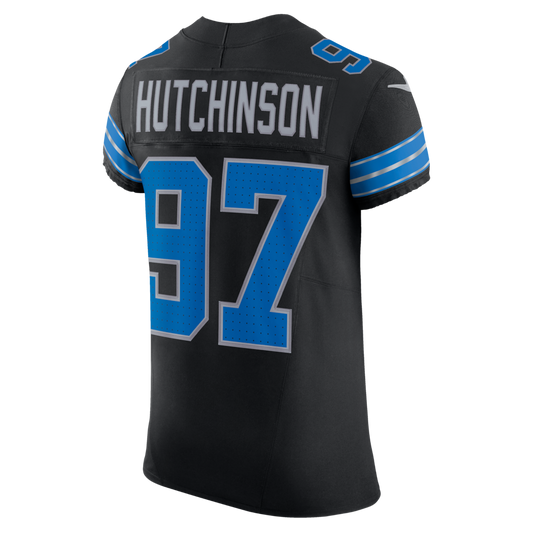 D.Lions #97 Aidan Hutchinson Black Alternate Vapor F.U.S.E. Elite Jersey