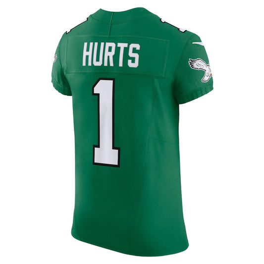 P.Eagles #1 Jalen Hurts Kelly Green 2nd Alternate Vapor F.U.S.E. Elite Jersey