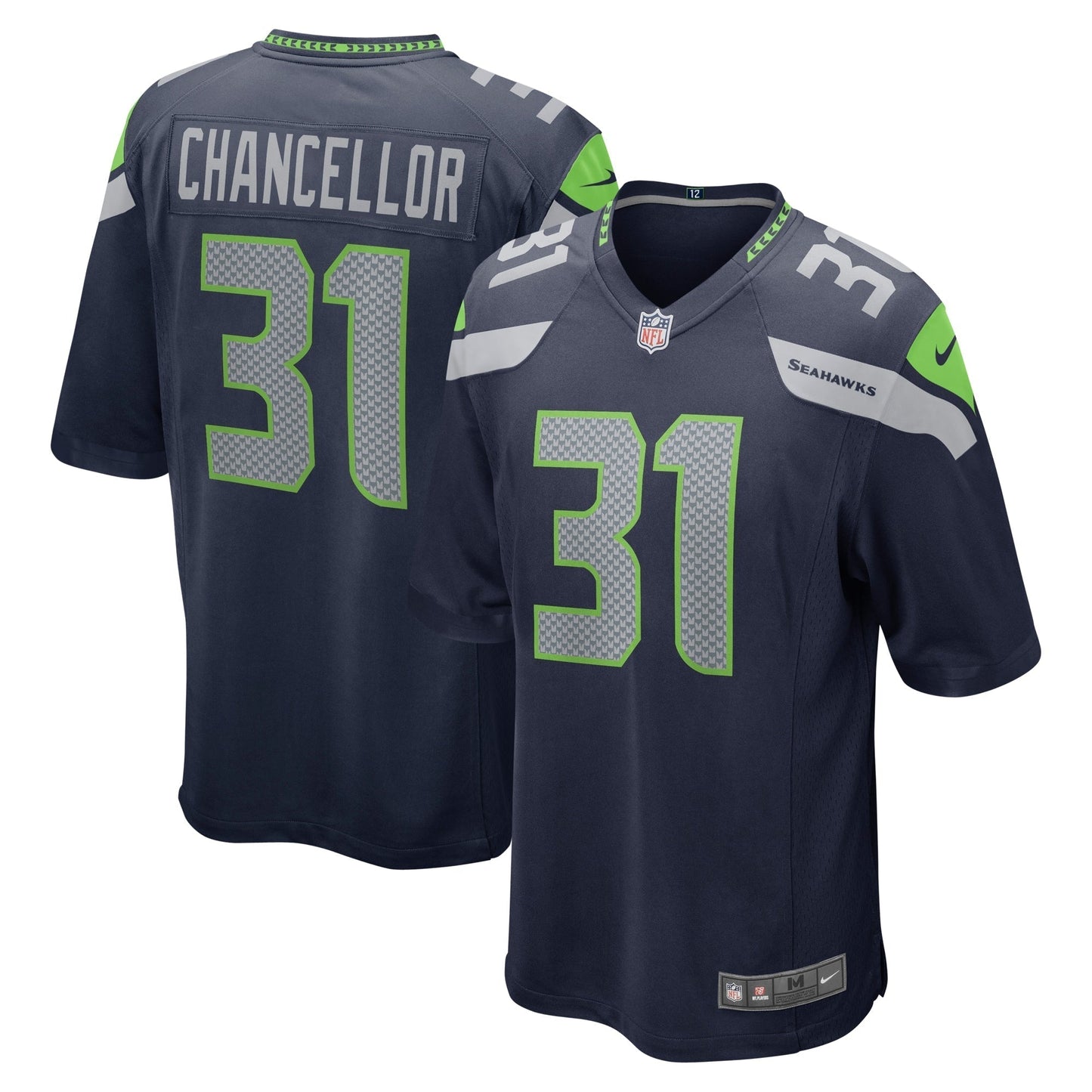 Kam Chancellor Seattle Seahawks  Retired   Game Jersey - College Navy