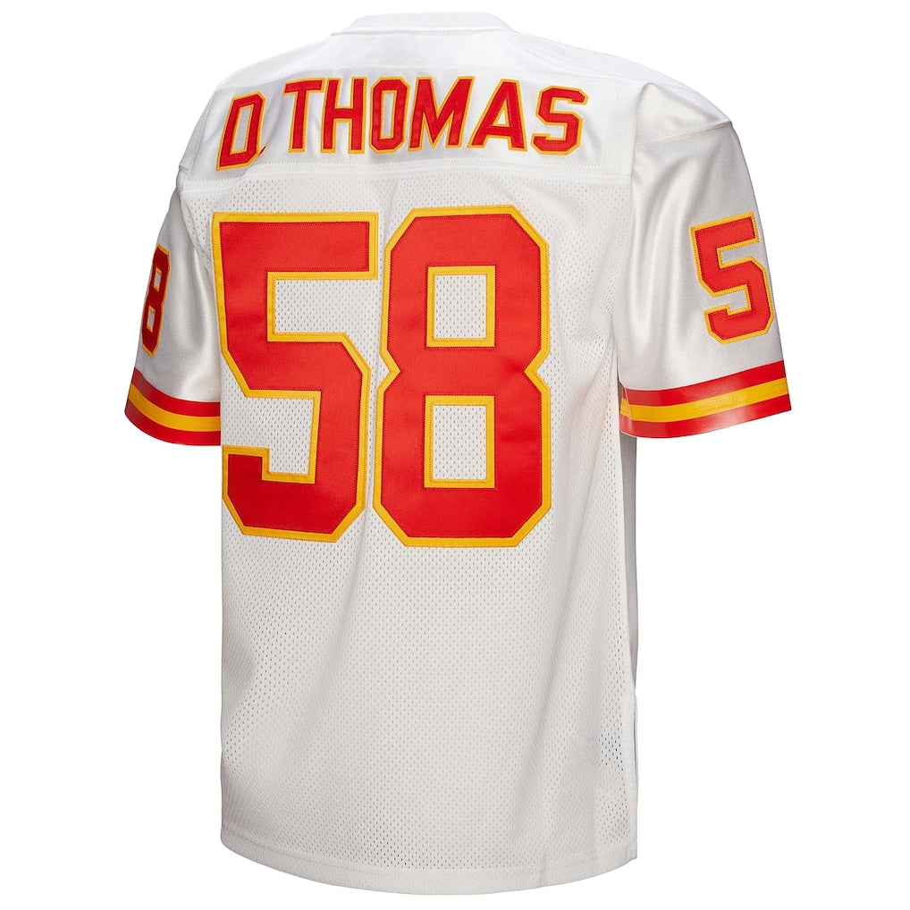 KC.Chiefs #58 Derrick Thomas 1994 Mitchell & Ness White Authentic Throwback Retired Player Jersey