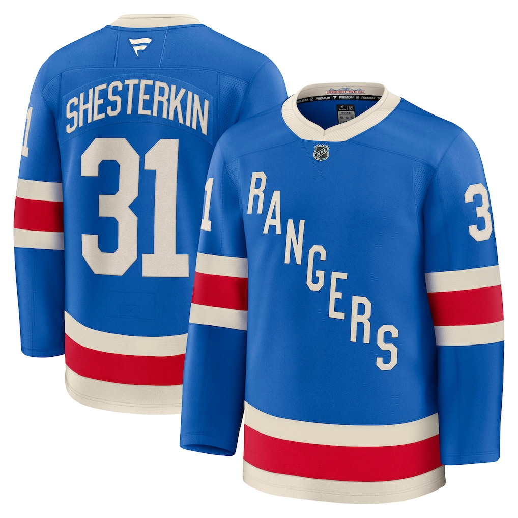 Igor Shesterkin New York Rangers Fanatics Centennial Premium Jersey - Blue