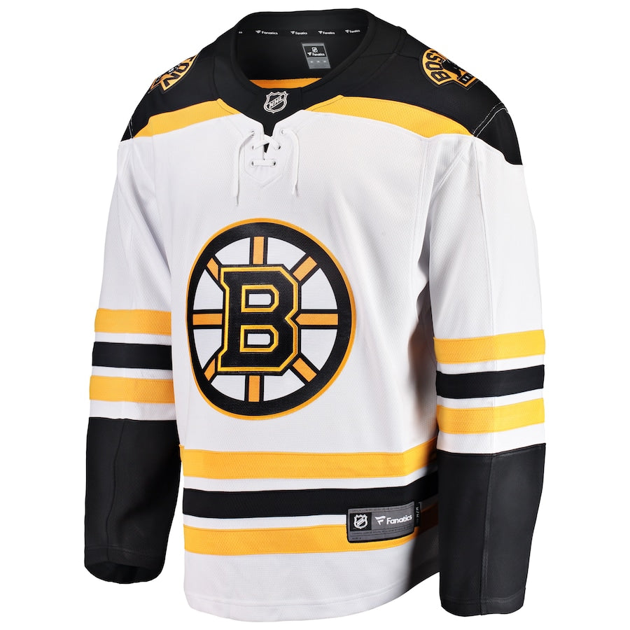Custom Boston Bruins  Breakaway Away Jersey - White
