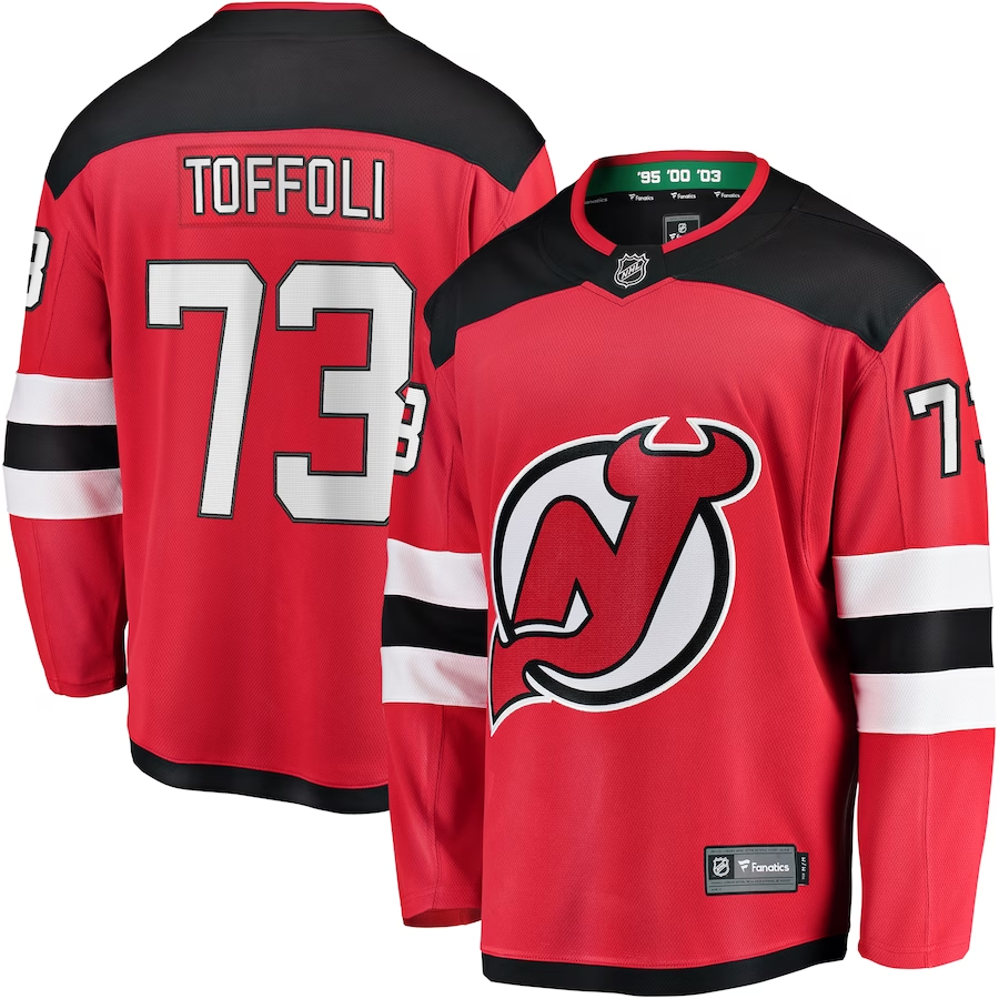 Men's New Jersey Devils Tyler Toffoli Red Player Game Jersey