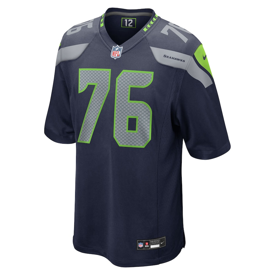 Seattle Seahawks Grey Zabel  College Navy 2025 NFL Draft First Round Pick Game Jersey
