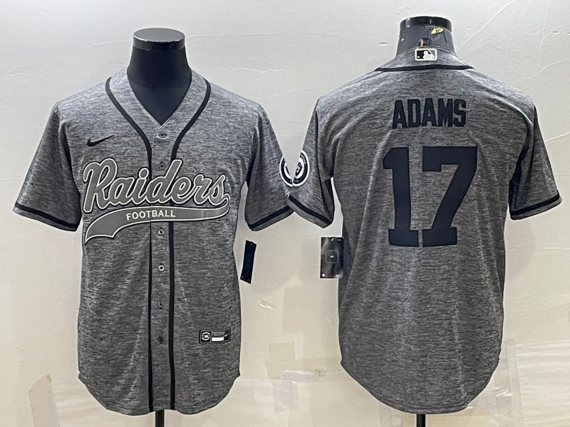 Men's Las Vegas Raiders Davante Adams Gray Player Jersey Joint Edition