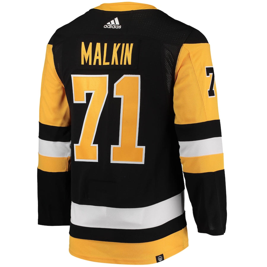Men's Pittsburgh Penguins Evgeni Malkin  Black Home Primegreen Authentic Player Jersey