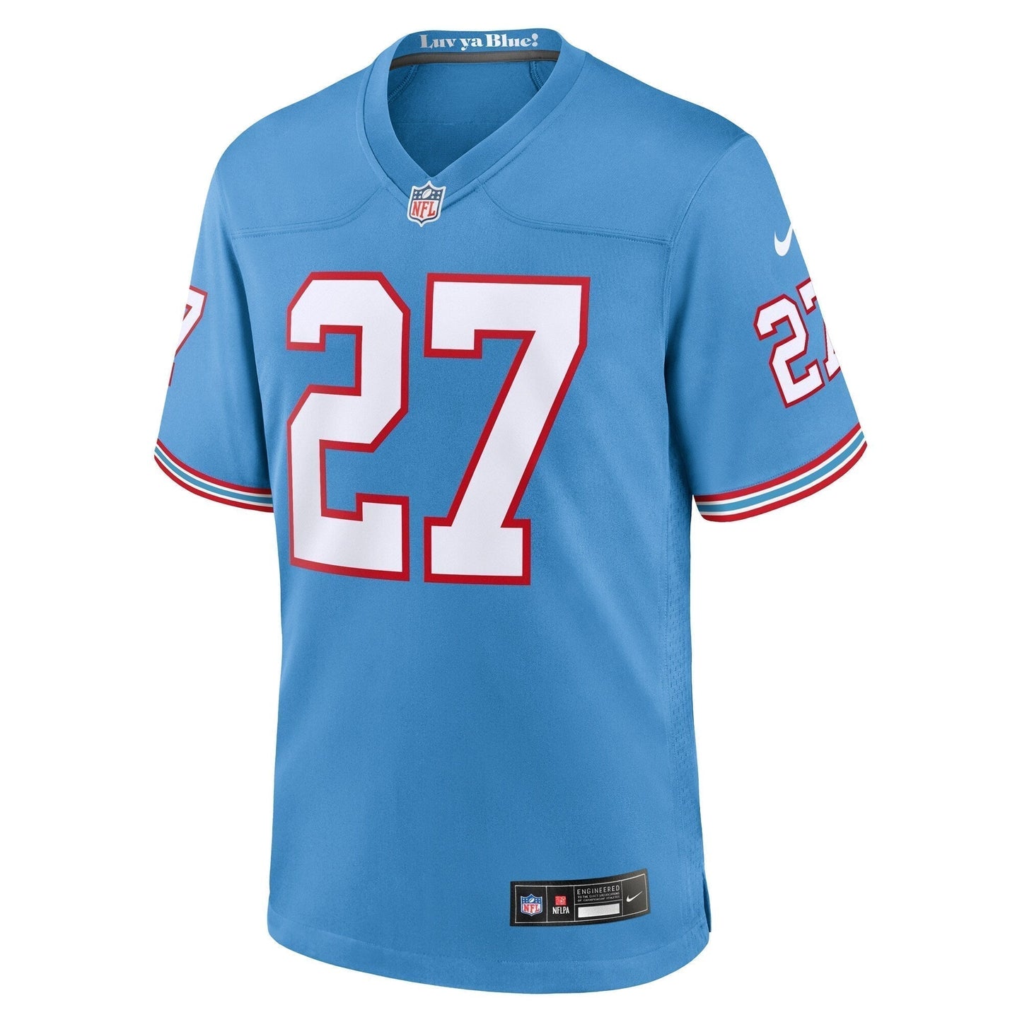 Eddie George Tennessee Titans  Oilers Throwback Retired   Game Jersey - Light Blue