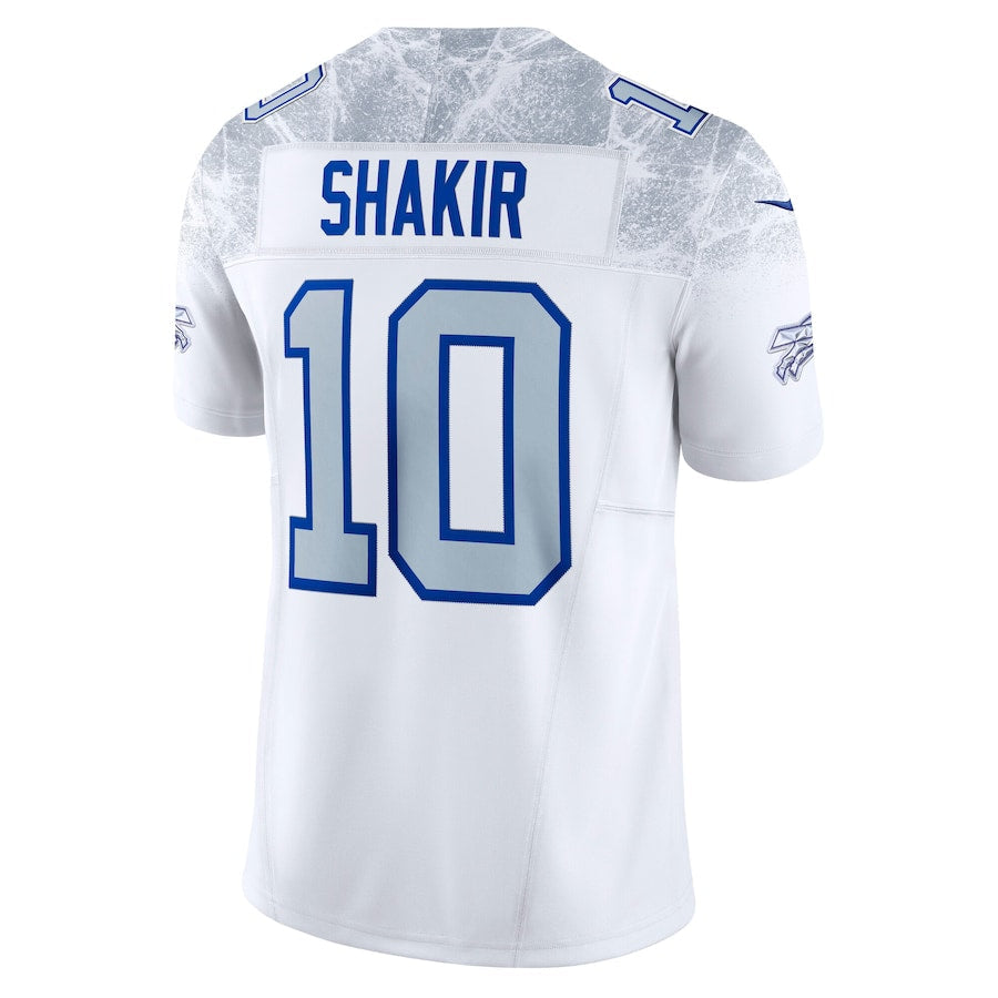 Men's Buffalo Bills Khalil Shakir  White 2025 Rivalries Collection F.U.S.E. VaporLimited Stitched Jersey