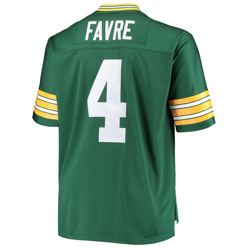 GB. Packers #4 Brett Favre Mitchell & Ness Green Big & Tall 1996 Retired Player Replica Jersey