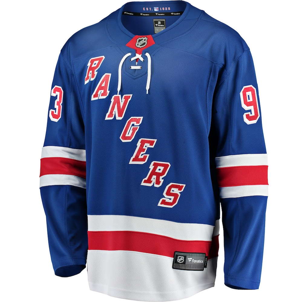 Mika Zibanejad New York Rangers Fanatics Home Premium Jersey - Blue