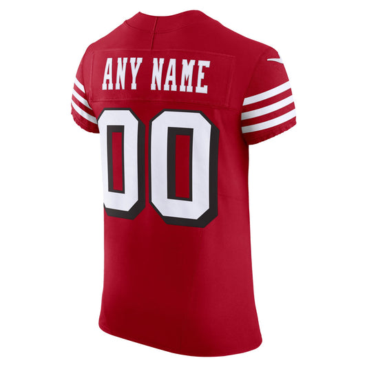 San Francisco 49ers Scarlet Alternate Vapor F.U.S.E. Elite Custom Jersey
