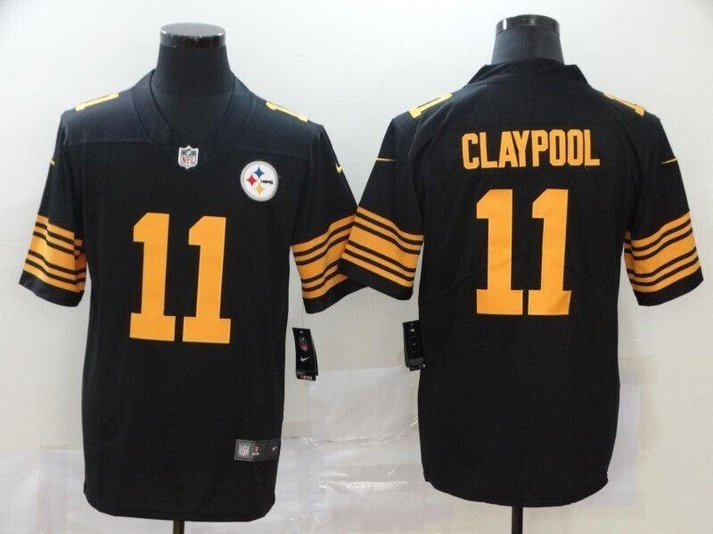 Men's Pittsburgh Steelers Chase Claypool  Jersey -  Black-yellow numbers