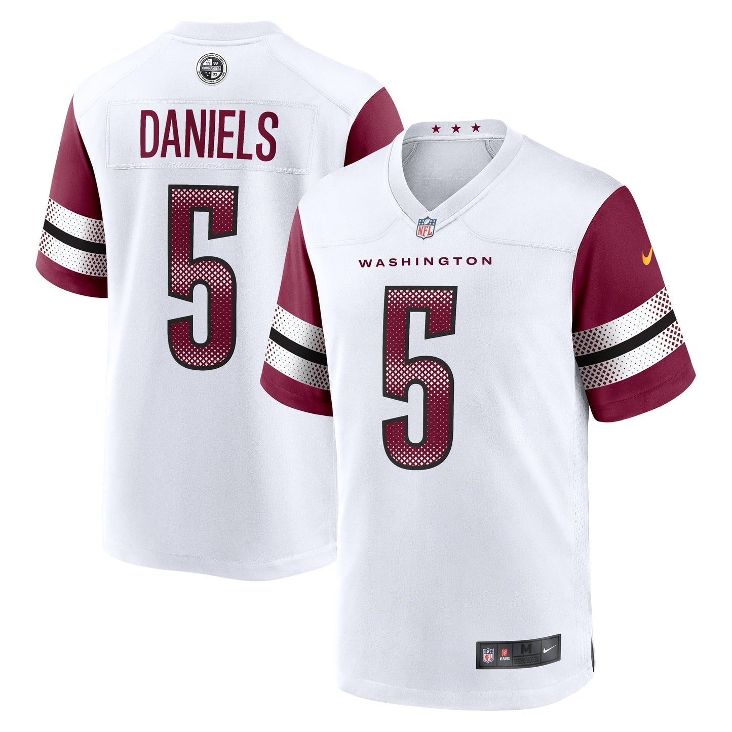 Jayden Daniels Washington Commanders     Game Jersey - White