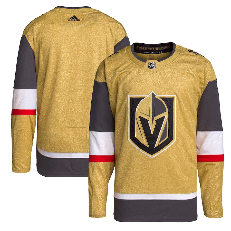 Custom Men's Vegas Golden Knights  Gold Home Primegreen Jersey