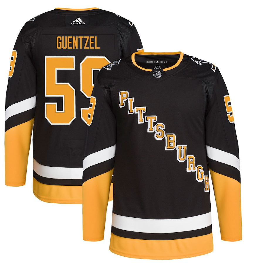 Men's Pittsburgh Penguins Jake Guentzel  Black Alternate Primegreen Authentic Player Jersey