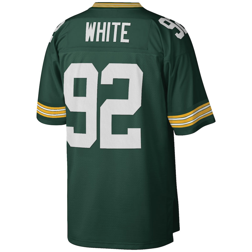 GB. Packers #92 Reggie White 1993 Mitchell & Ness Green Big & Tall 1996 Retired Player Replica Jersey