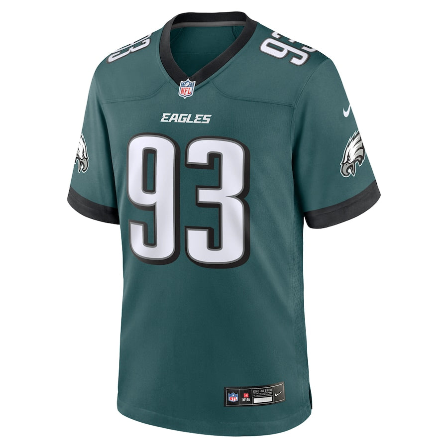 Men's Philadelphia Eagles Milton Williams  Midnight Green Team Game Jersey