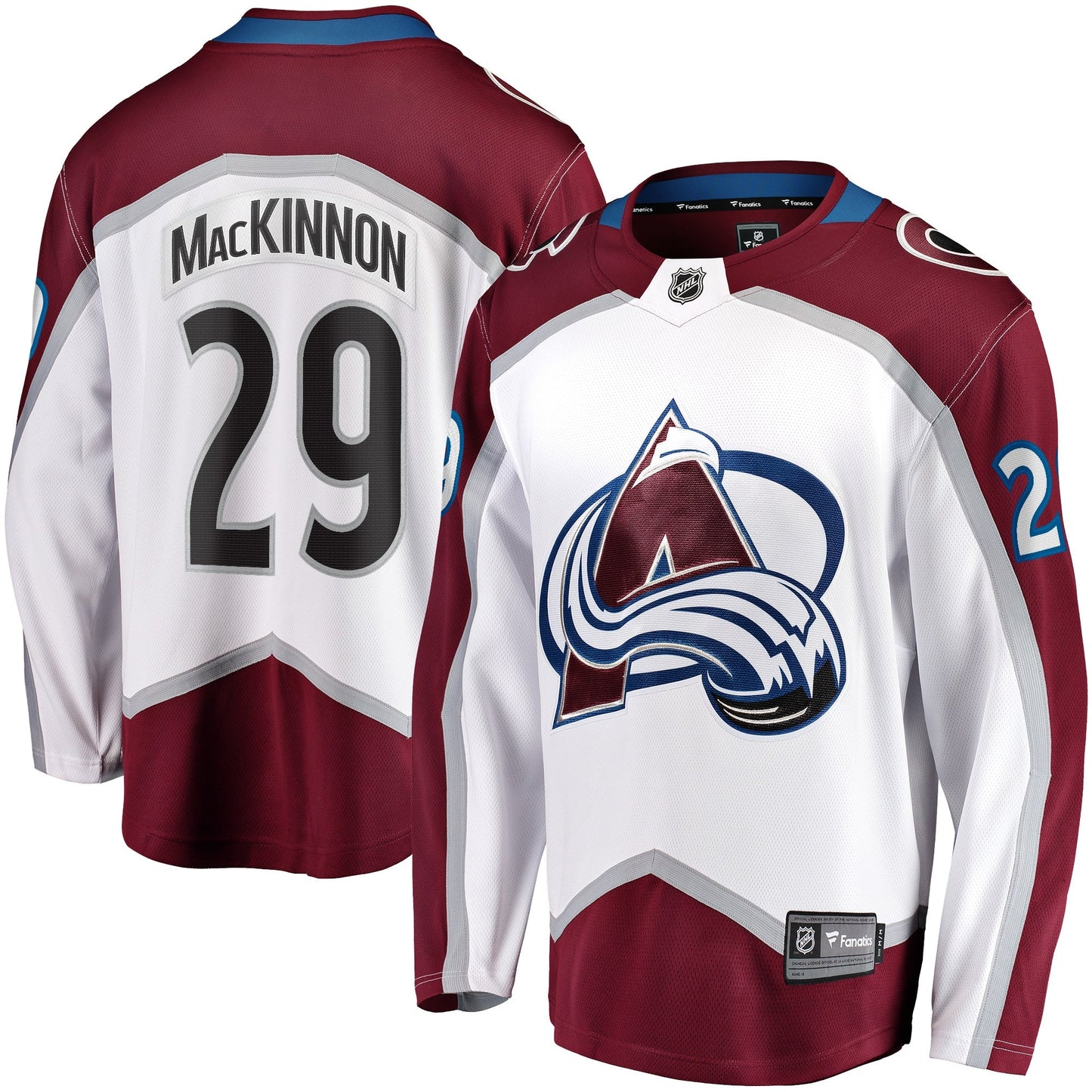Nathan MacKinnon Colorado Avalanche Away Premier Breakaway  Jersey - White