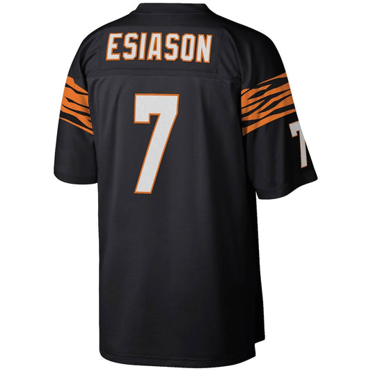 C.Bengals #7 Boomer Esiason Mitchell & Ness Black Legacy Replica Jersey