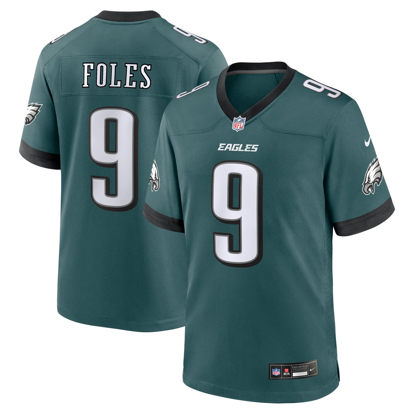 Nick Foles Philadelphia Eagles  Team Retired   Game Jersey - Midnight Green