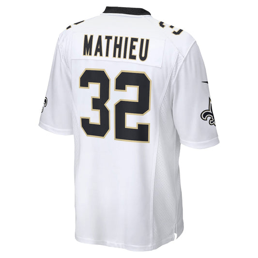 NO.Saints #32 Tyrann Mathieu White Game Jersey