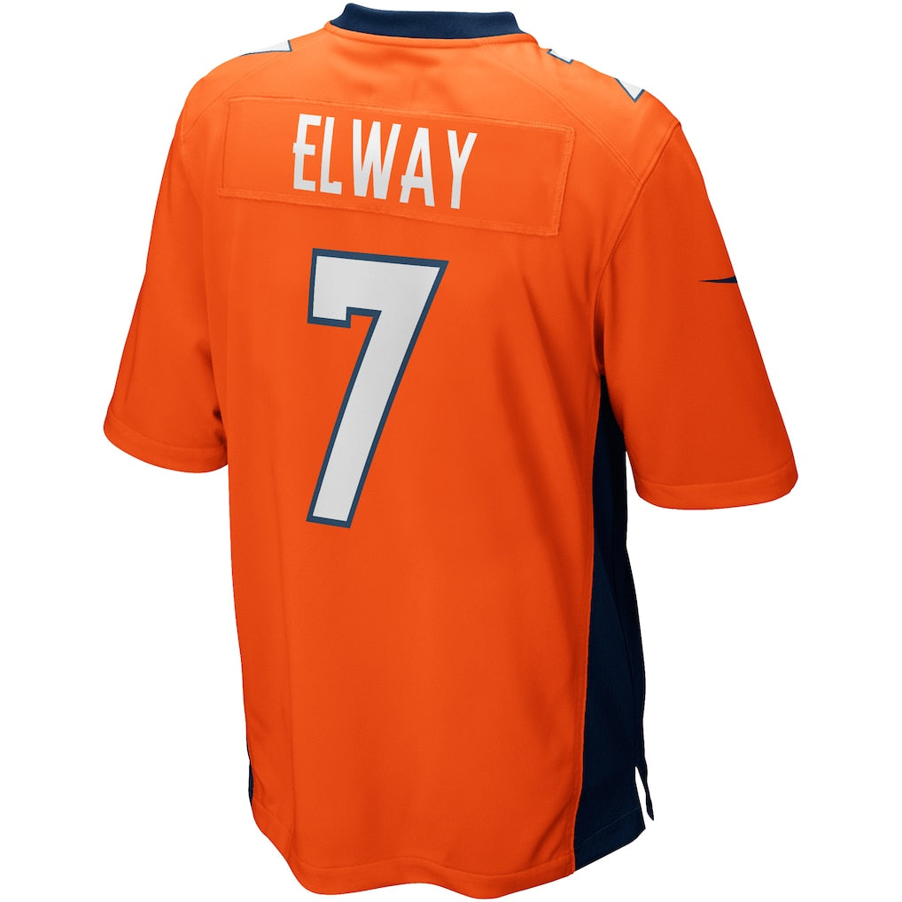 D.Broncos #7 John Elway Orange Game Retired Player Jersey