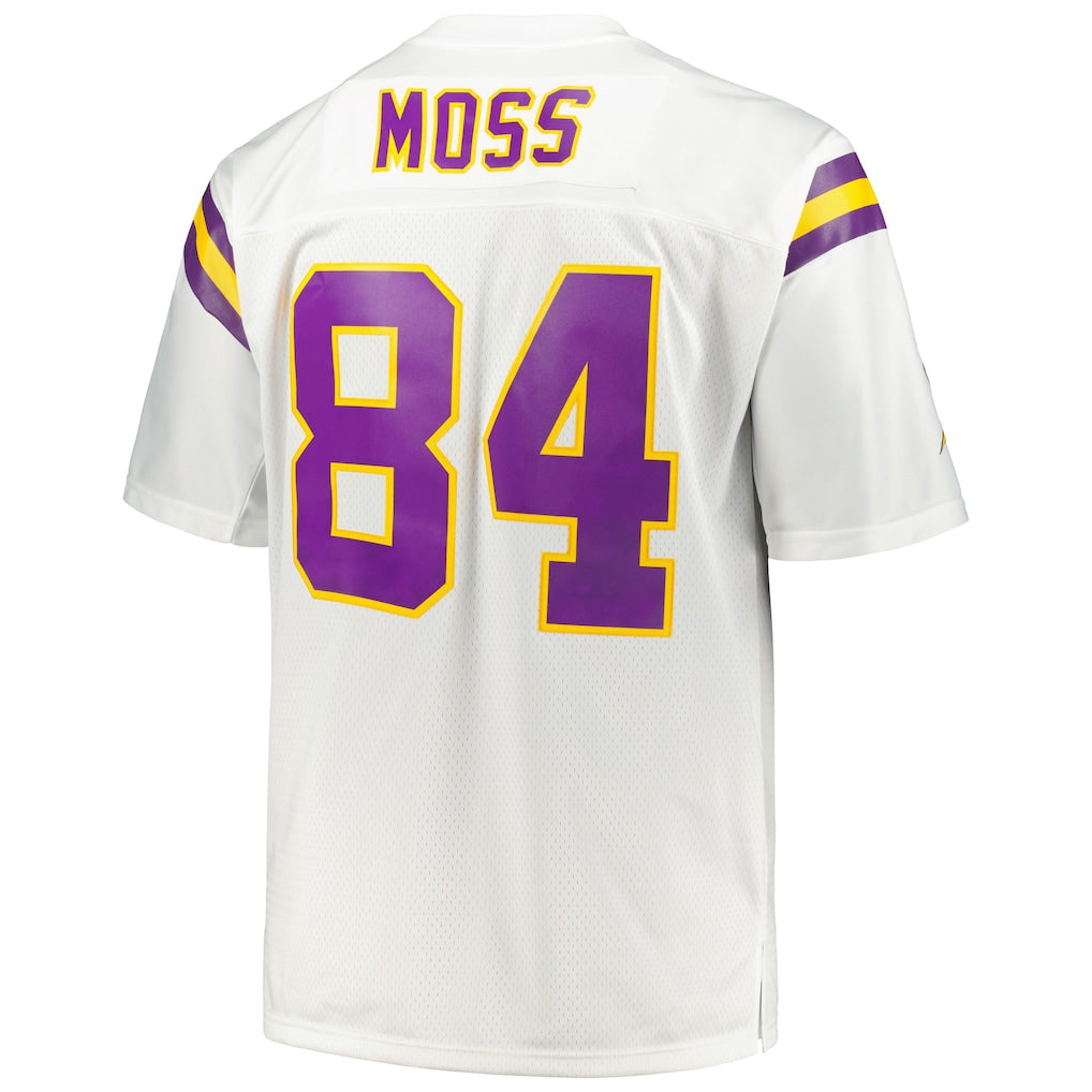 M.Vikings #84 Randy Moss Mitchell & Ness White Big & Tall 1998 Legacy Retired Player Jersey