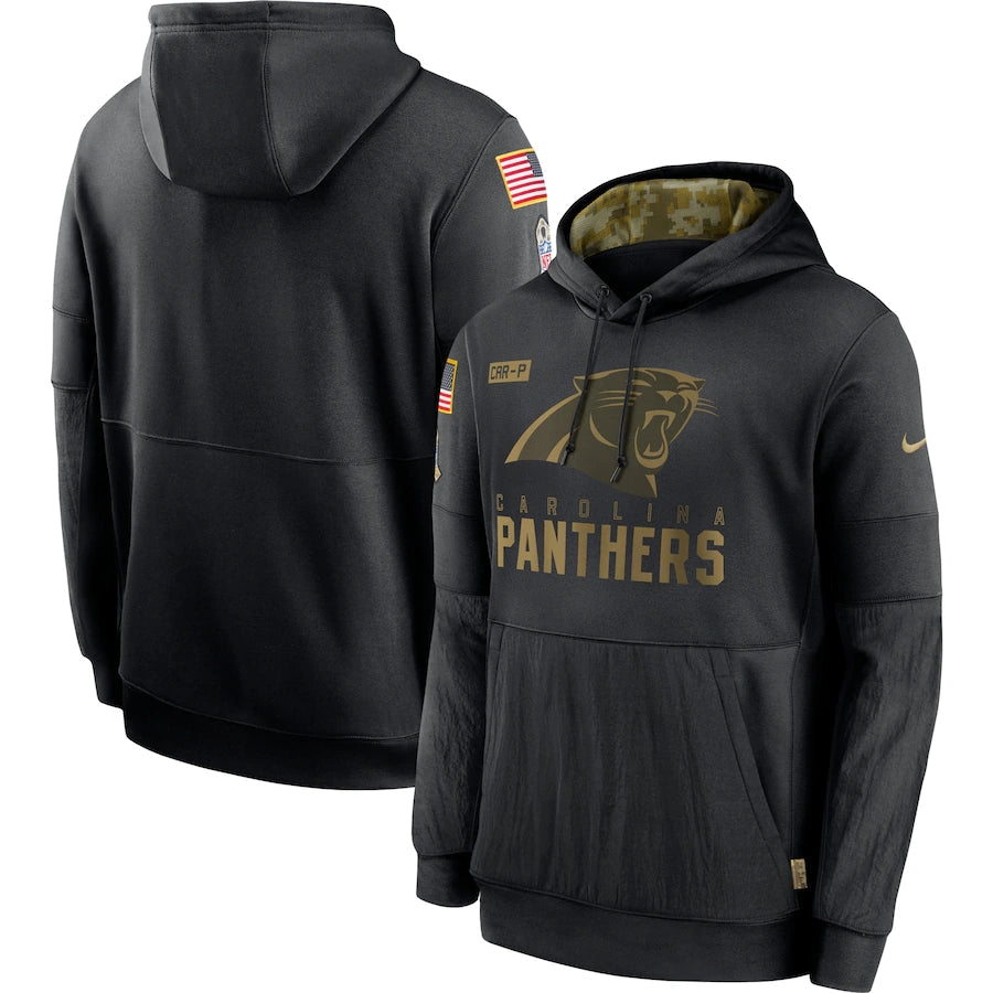 Men's Carolina Panthers 2020 Salute to Service Hoodie Black
