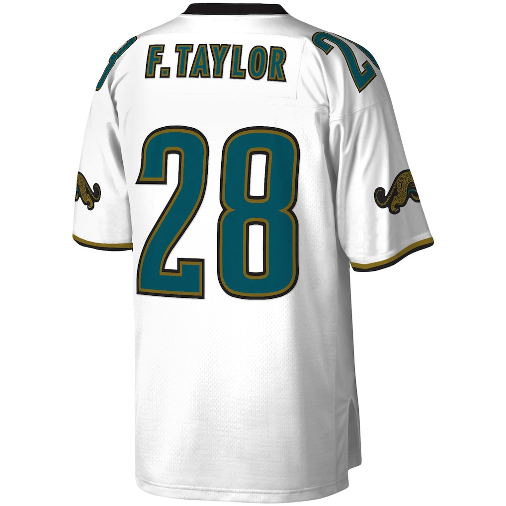 J.Jaguars #28 Fred Taylor Mitchell & Ness White Legacy Replica Jersey