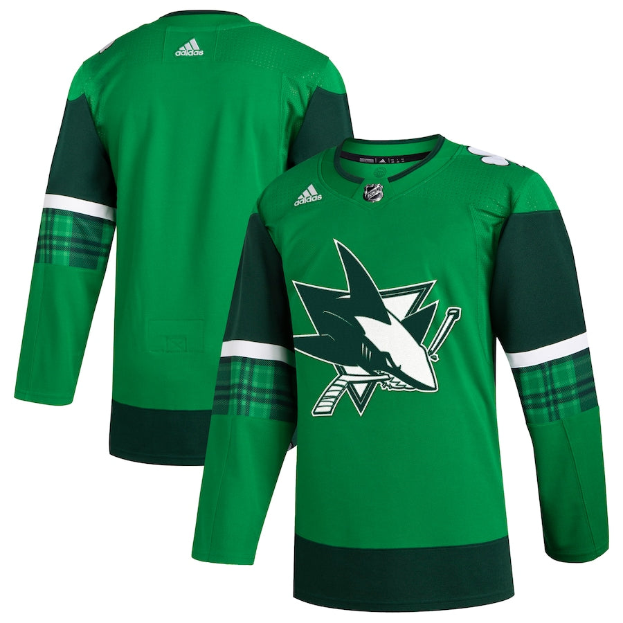 Men's San Jose Sharks  Kelly Green 2023 St. Patrick's Day Primegreen Authentic Jersey