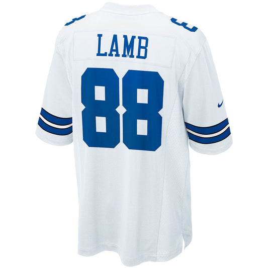 D.Cowboys #88 CeeDee Lamb White Game Team Jersey