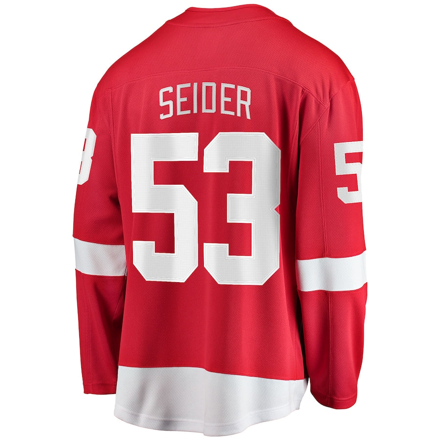 Moritz Seider Detroit Red Wings Home Breakaway Jersey - Red