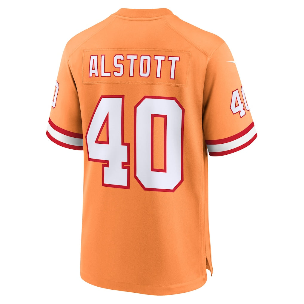 TB.Buccaneers #40 Mike Alstott Creamsicle 50th Season Game Jersey