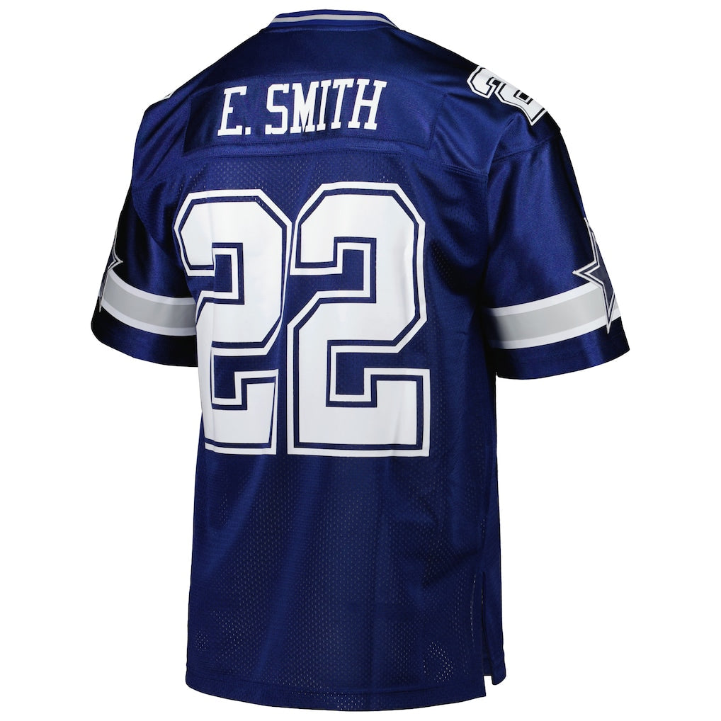 D.Cowboys #22 Emmitt Smith Mitchell & Ness Navy 1996 Authentic Throwback Retired Player Jersey