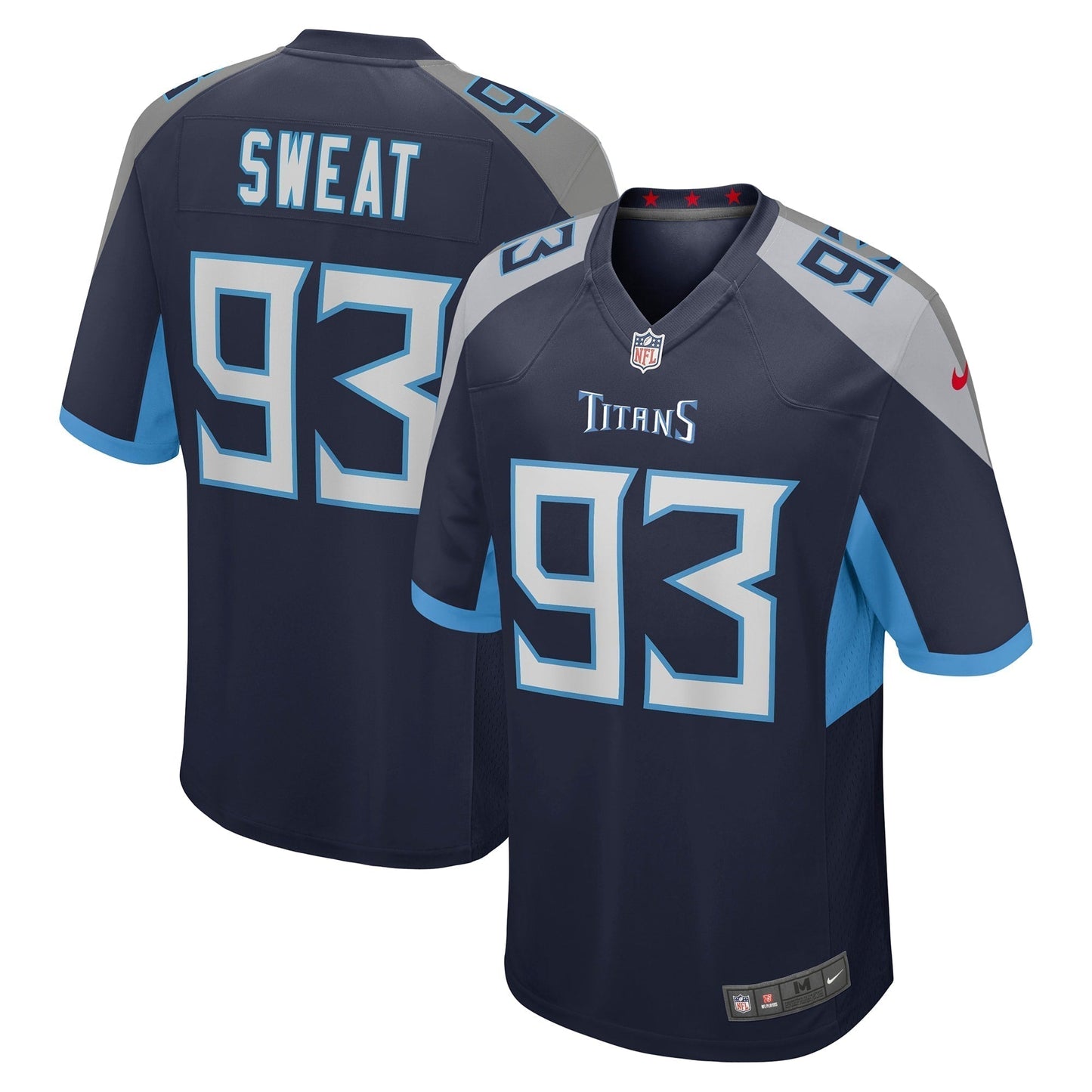 T'Vondre Sweat Tennessee Titans  Team Game Jersey -  Navy