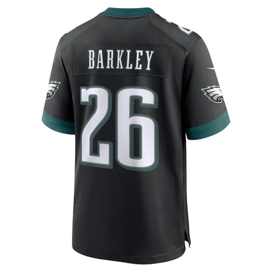 P.Eagles #26 Saquon Barkley Black Alternate Game Jersey