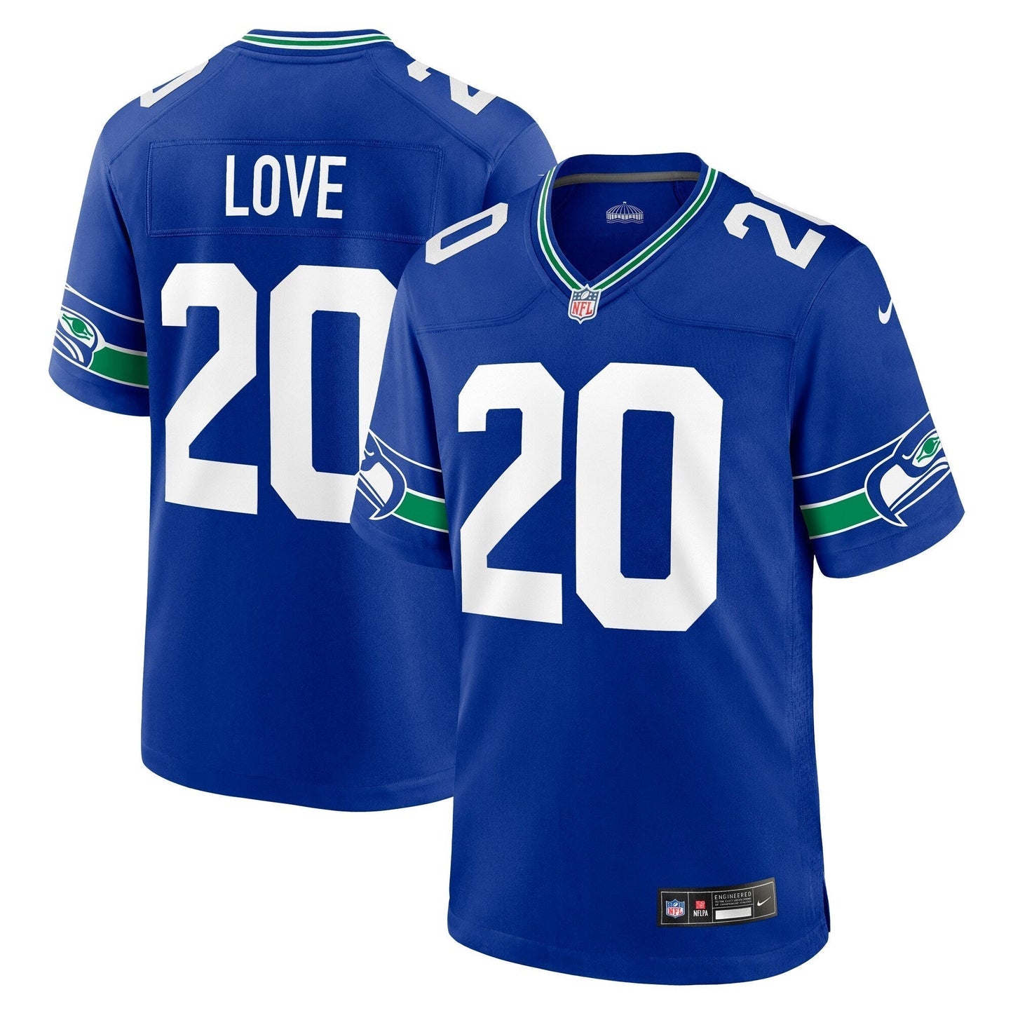Julian Love Seattle Seahawks  Throwback   Game Jersey - Royal