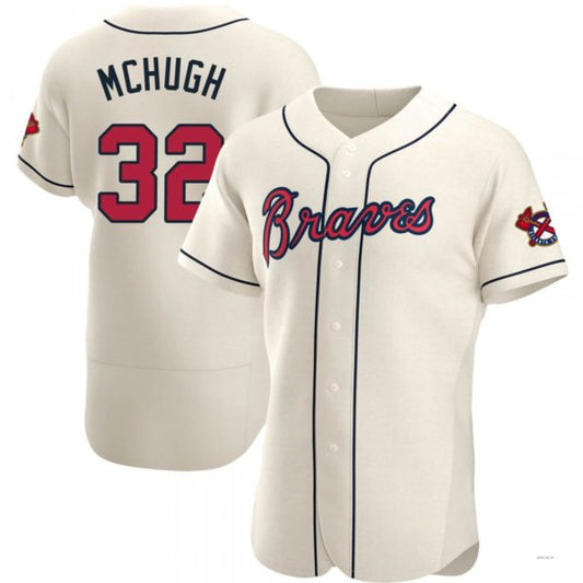 Atlanta Braves #32 Collin McHugh Cream Alternate Jersey Stitches Baseball Jerseys