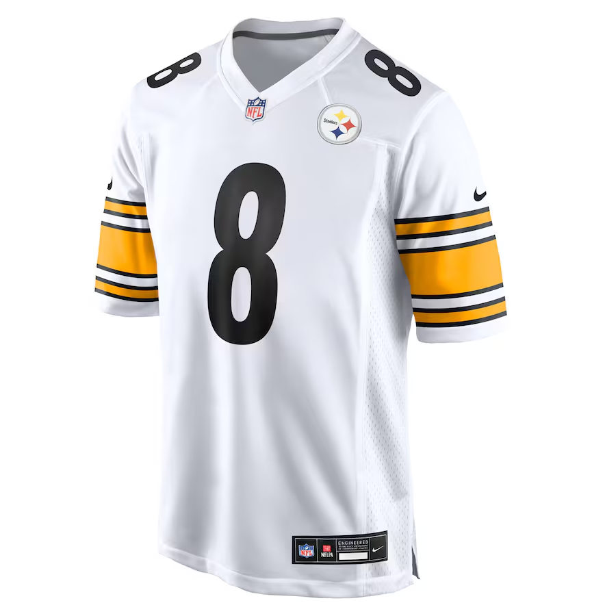 Men's Pittsburgh Steelers Aaron Rodgers  White Game Jersey