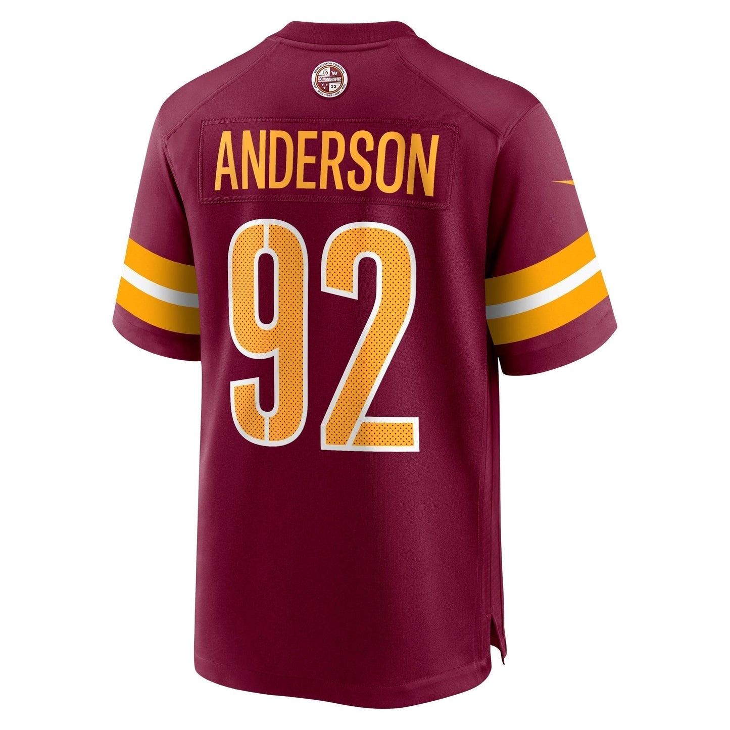 Abdullah Anderson Washington Commanders  Game   Jersey - Burgundy
