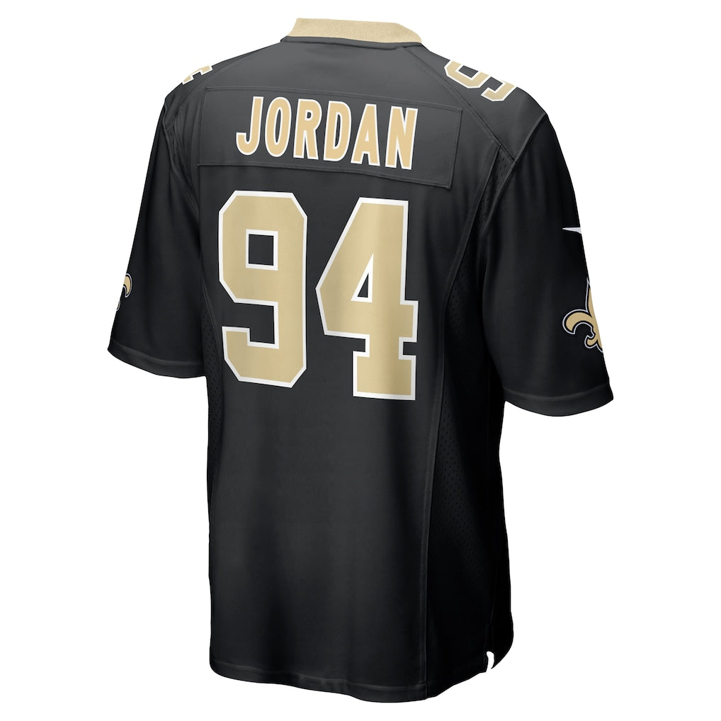 NO.Saints #94 Cameron Jordan Black Team Game Jersey