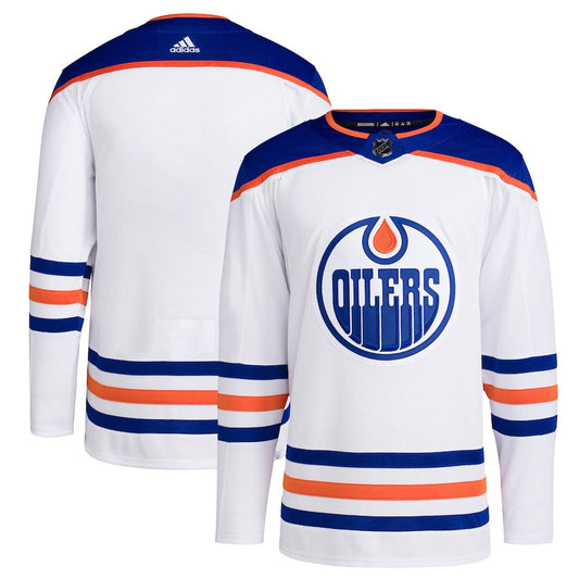 Custom Edmonton Oilers Men's Away Primegreen Blank Jersey - White