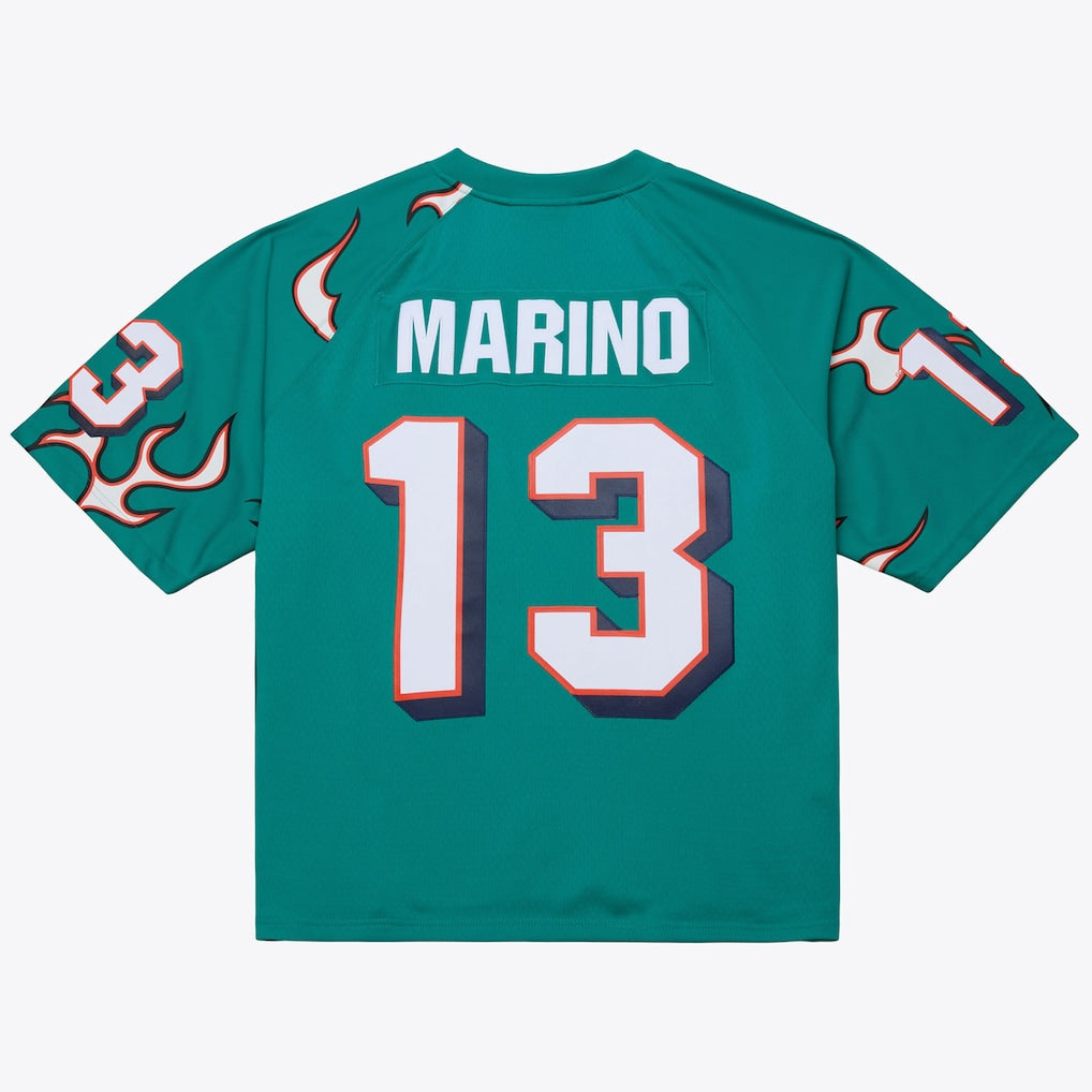 M.Dolphins #13 Dan Marino Mitchell & Ness x Golf Wang Aqua 1984 Legacy Fashion Jersey