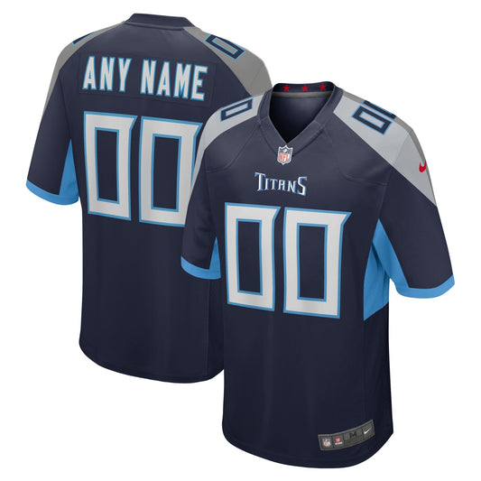 Tennessee Titans Navy Custom Jersey